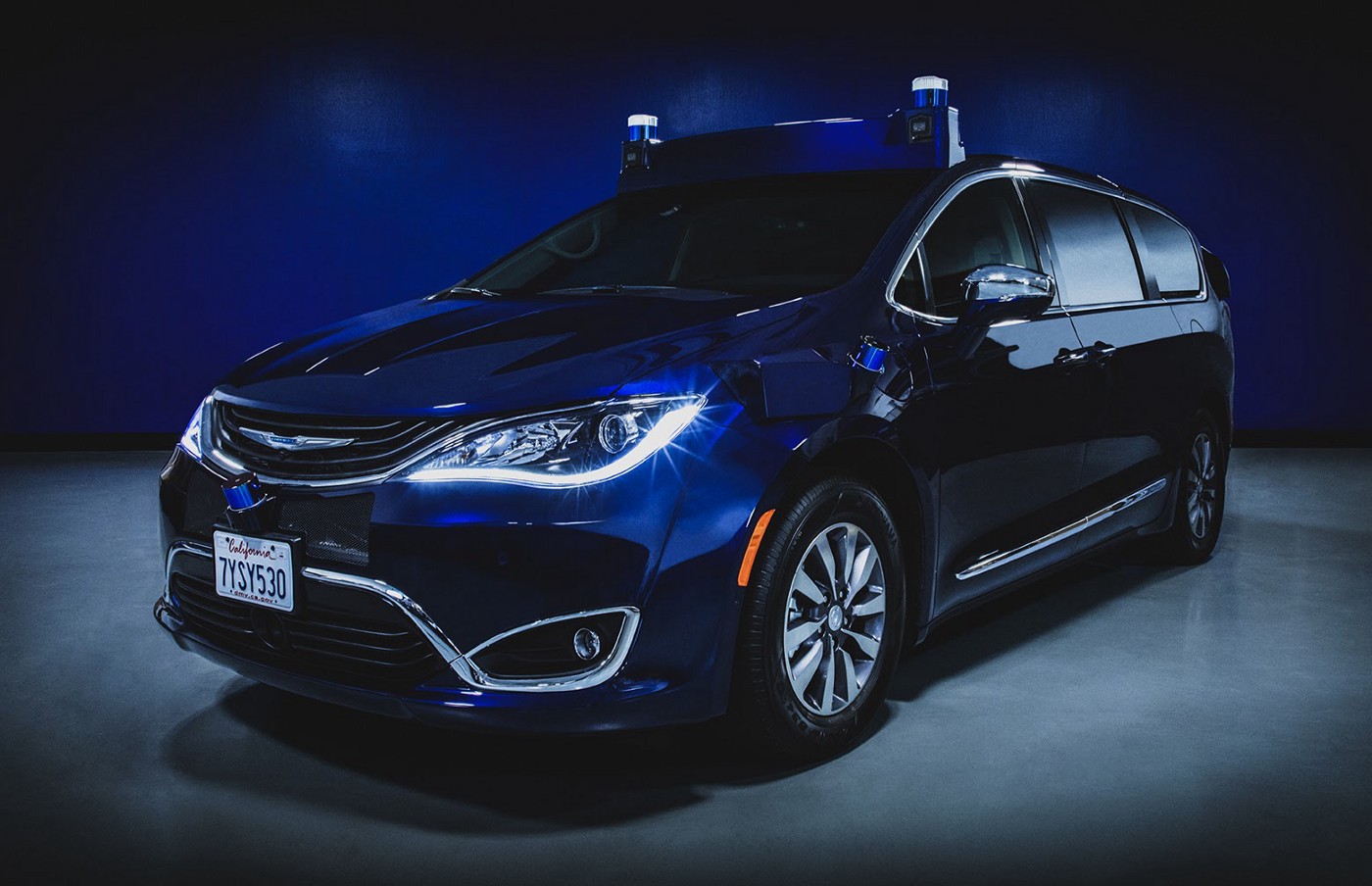 aurora lidar on a chrysler pacifica