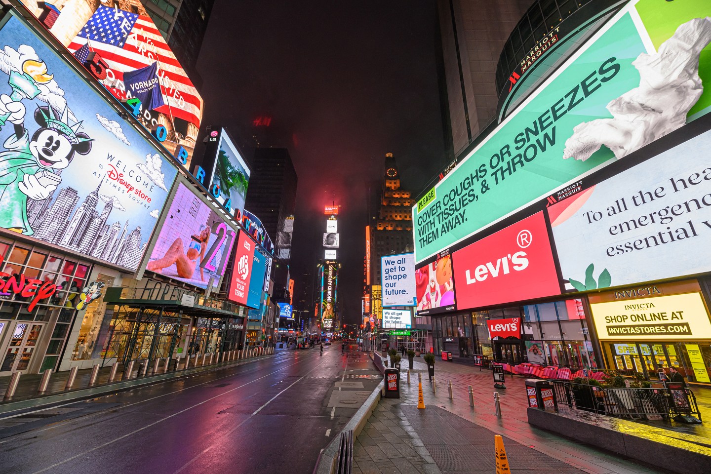 Empty Quiet Times Square