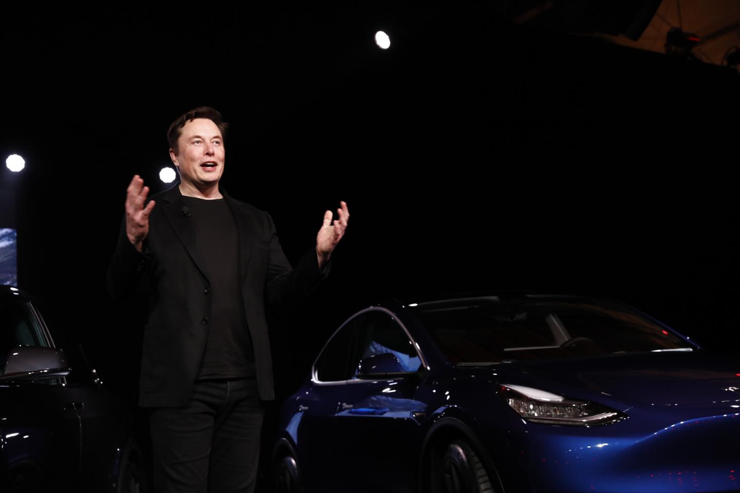 Tesla CEO Elon Musk introduces the Model Y