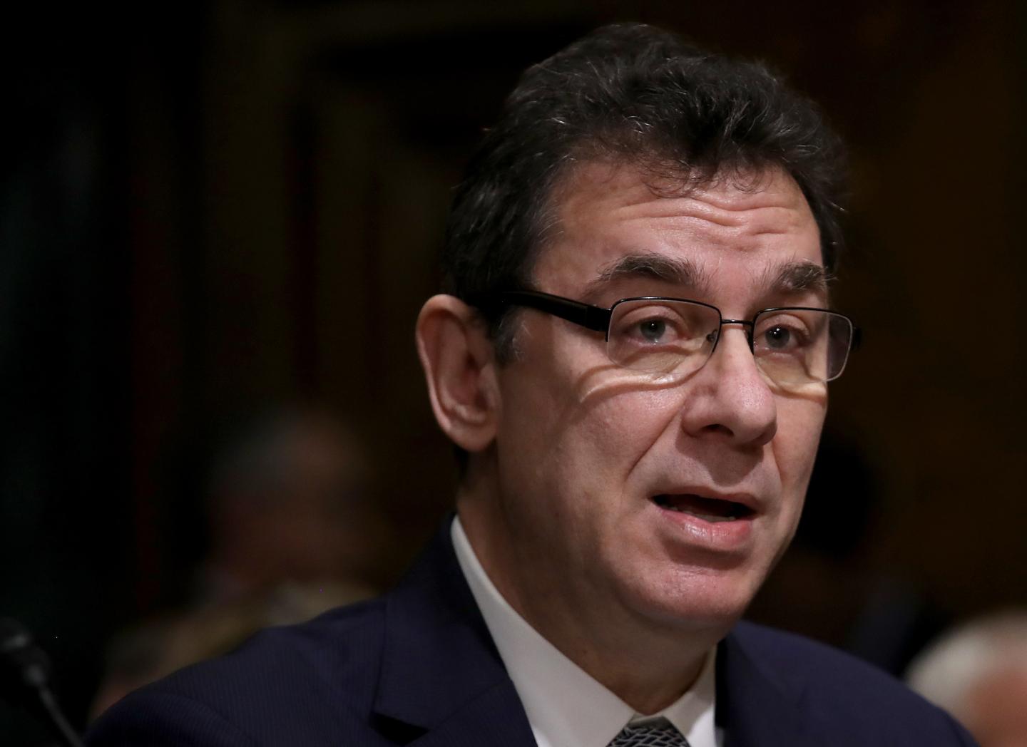Albert Bourla, CEO of Pfizer, testifies before the Senate Finance Committee on "Drug Pricing in America: A Prescription for Change, Part II" February 26, 2019 in Washington, DC.
