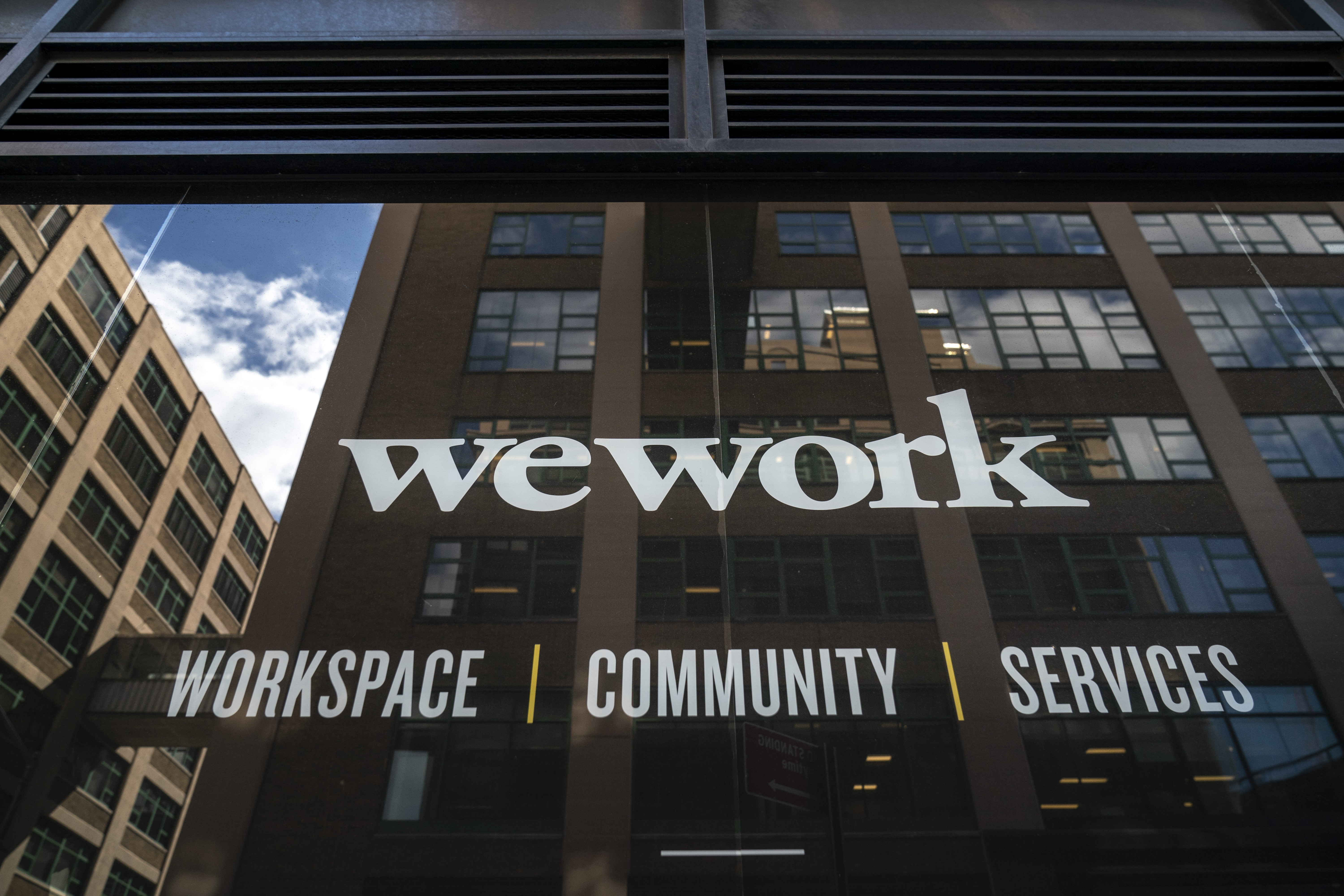 NEW YORK, NY - SEPTEMBER 13: A WeWork office facility stands in the DUMBO neighborhood in the Brooklyn borough of New York City on September 13, 2019. WeWork has chosen to list their IPO on the Nasdaq with a September 23 trading debut. The company is now considering a valuation of potentially less than $20 billion after being previously valued on the private market for as much as $47 billion. The company has also reduced CEO Adam Neumann's voting power after receiving sharp criticism of their corporate governance. (Photo by Drew Angerer/Getty Images)