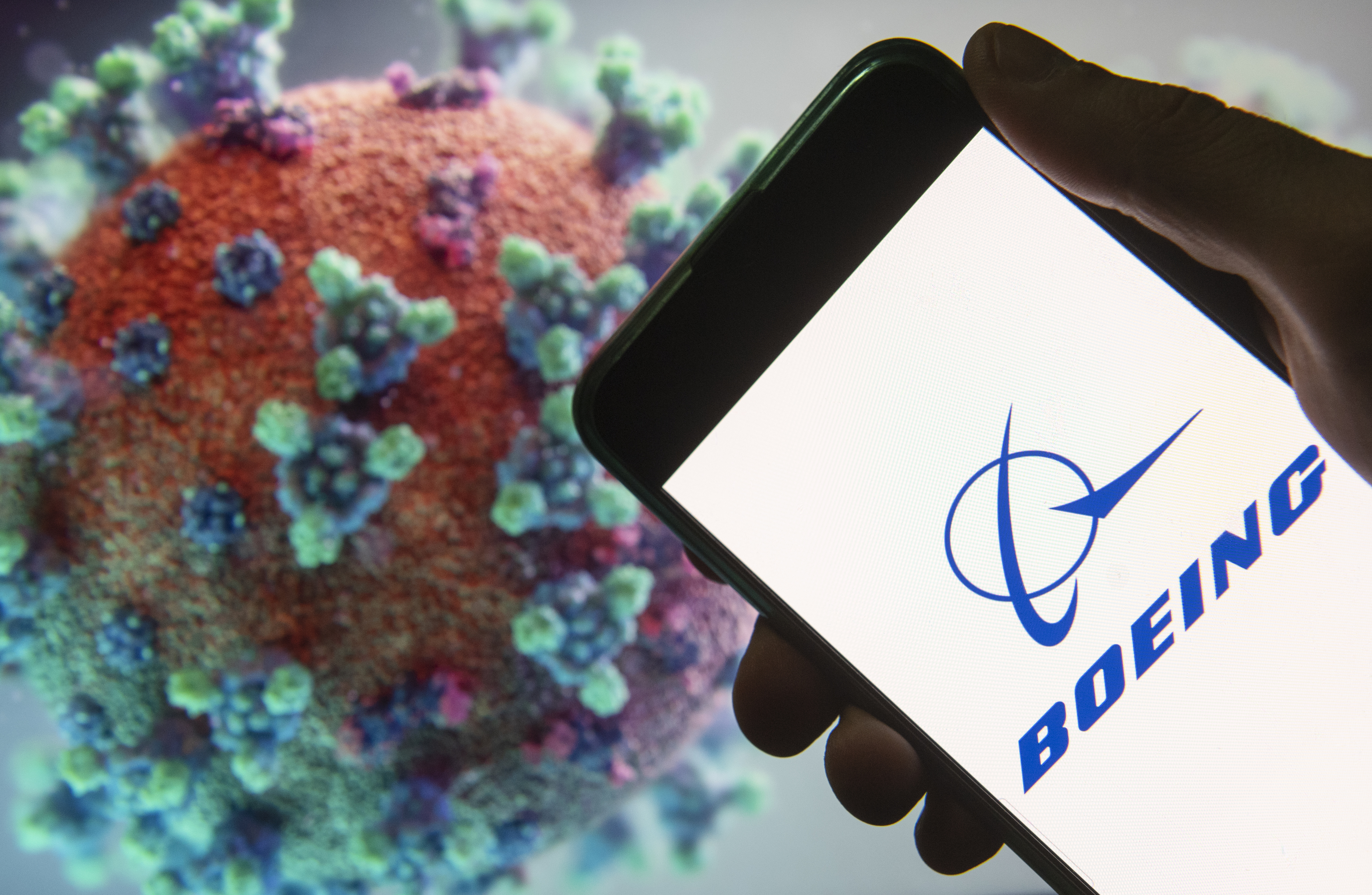 Boeing and Airbus face a sharp contraction in demand as airlines around the world pare schedules and park planes as the coronavirus pandemic curbs travel.