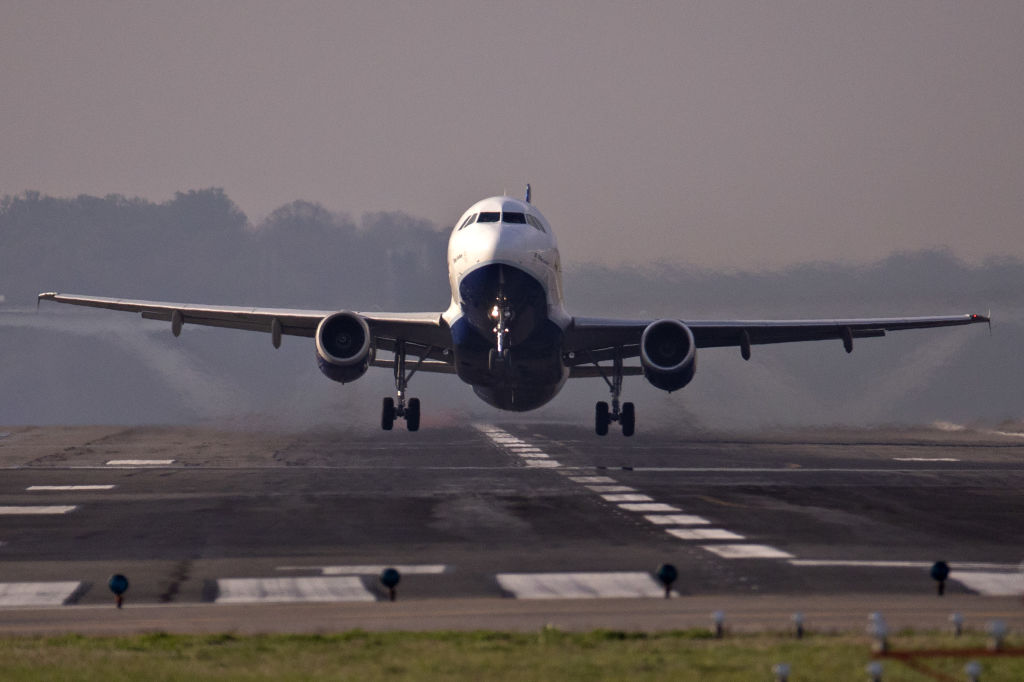 Planes At Reagan National Airport As Coronavirus Cripples Air Travel