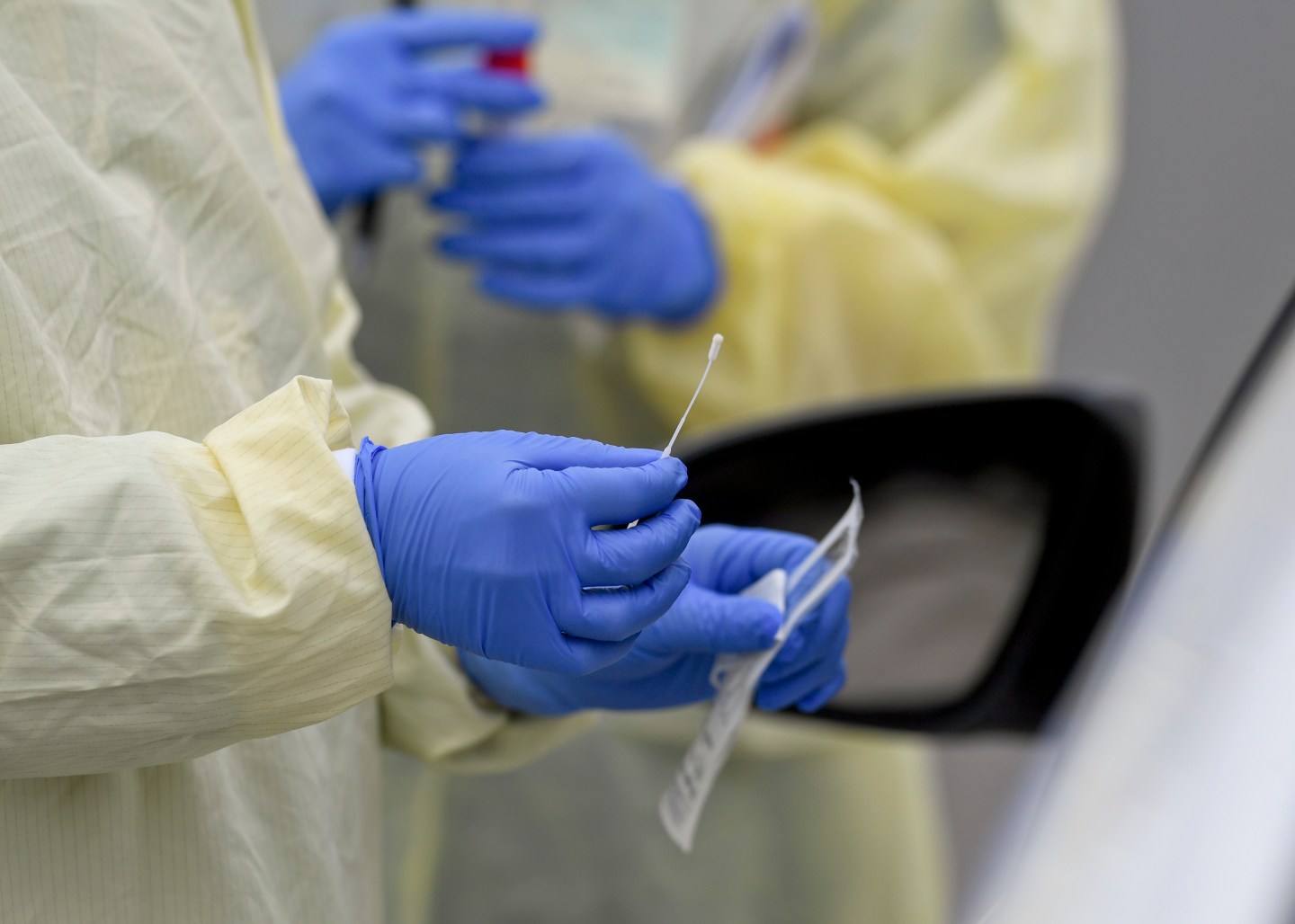 Coronavirus Drive Thru Testing Penn State Health Saint Joseph