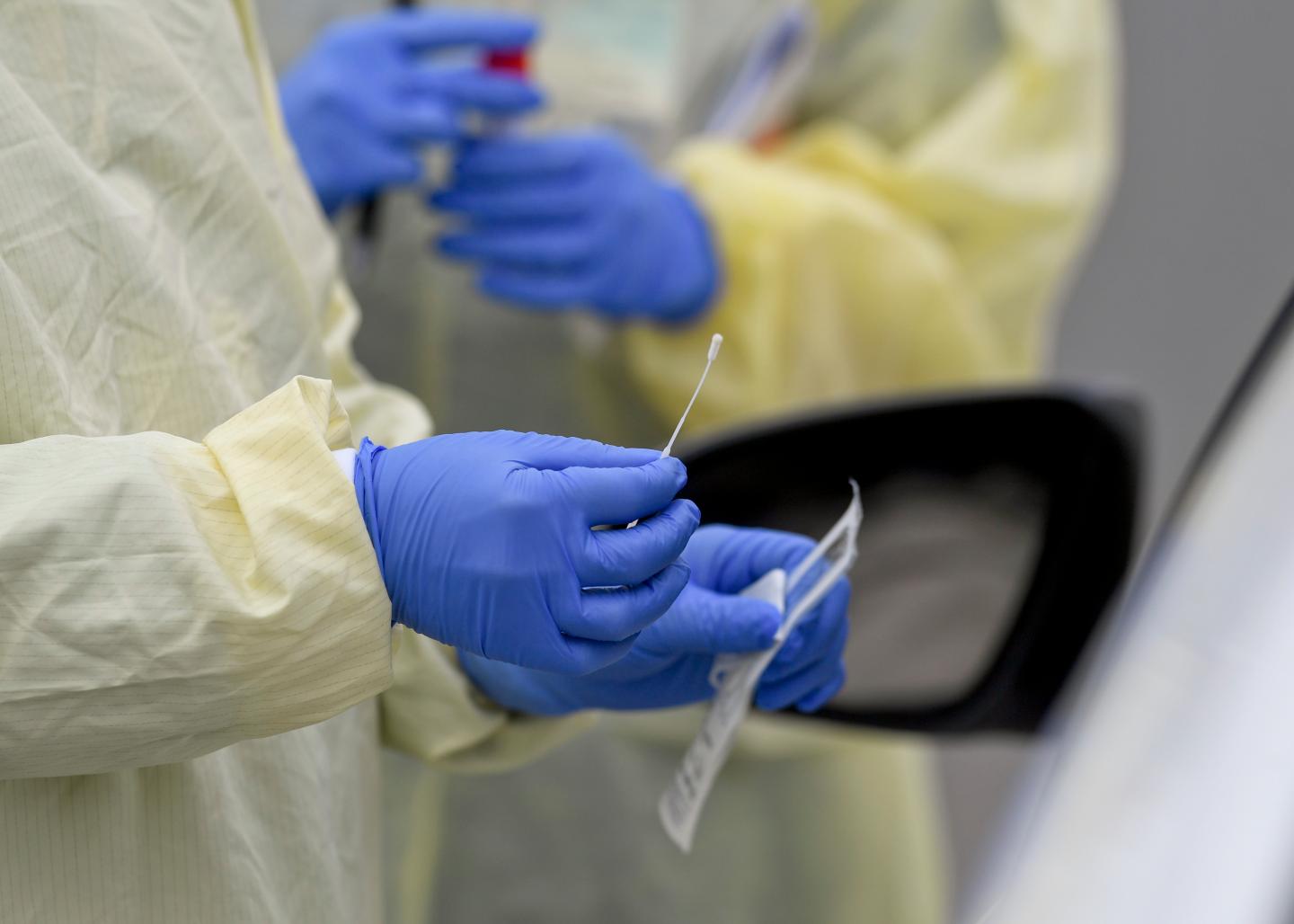 Coronavirus Drive Thru Testing Penn State Health Saint Joseph