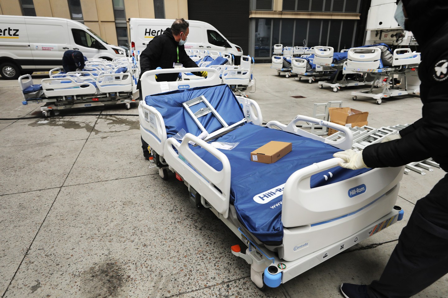 Coronavirus-New York Hospital bed Shipment