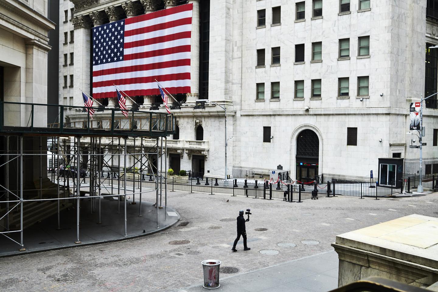 Empty Wall Street New York
