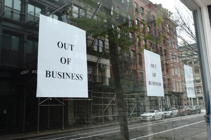 out of business sign new york