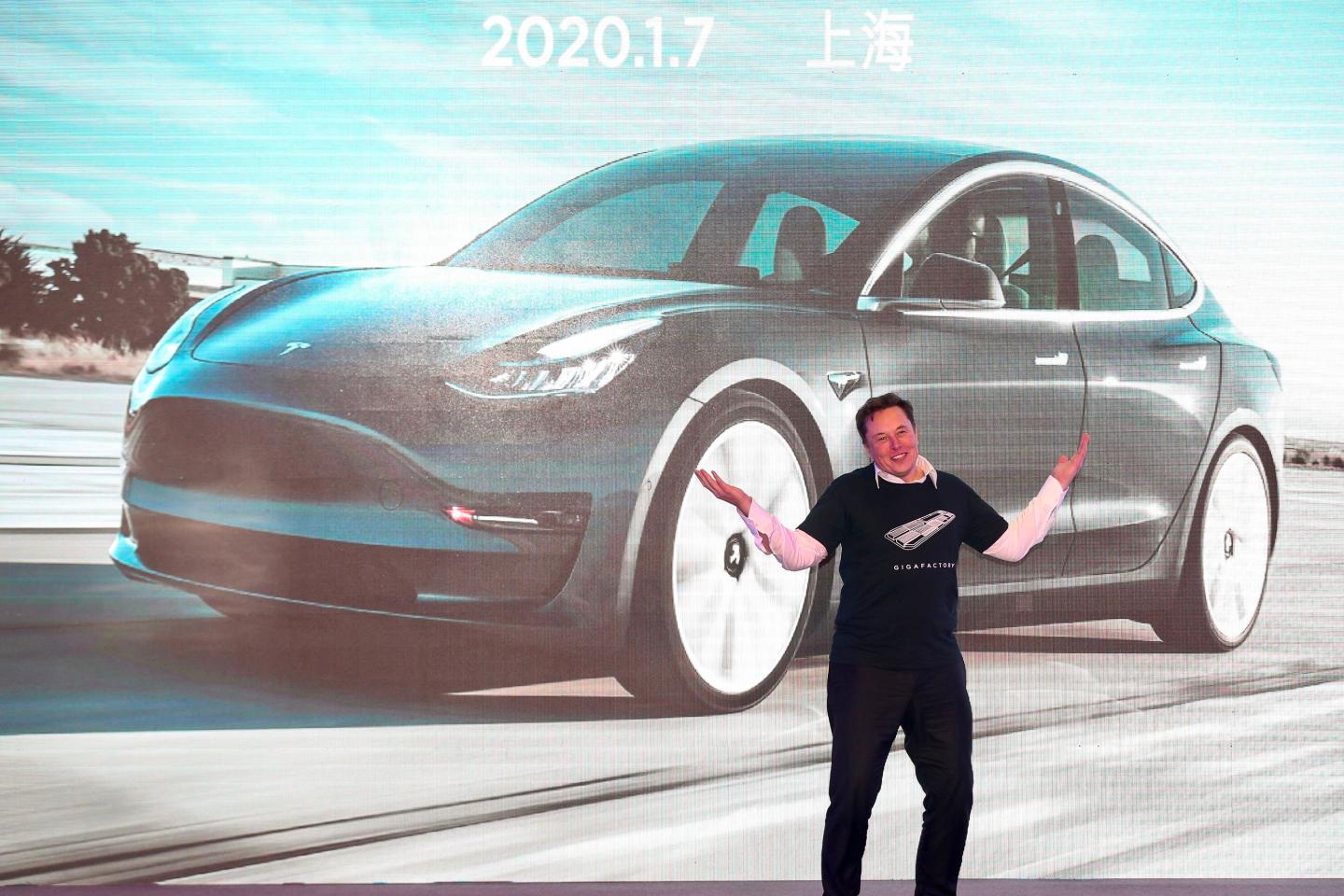 elon musk introducing new tesla