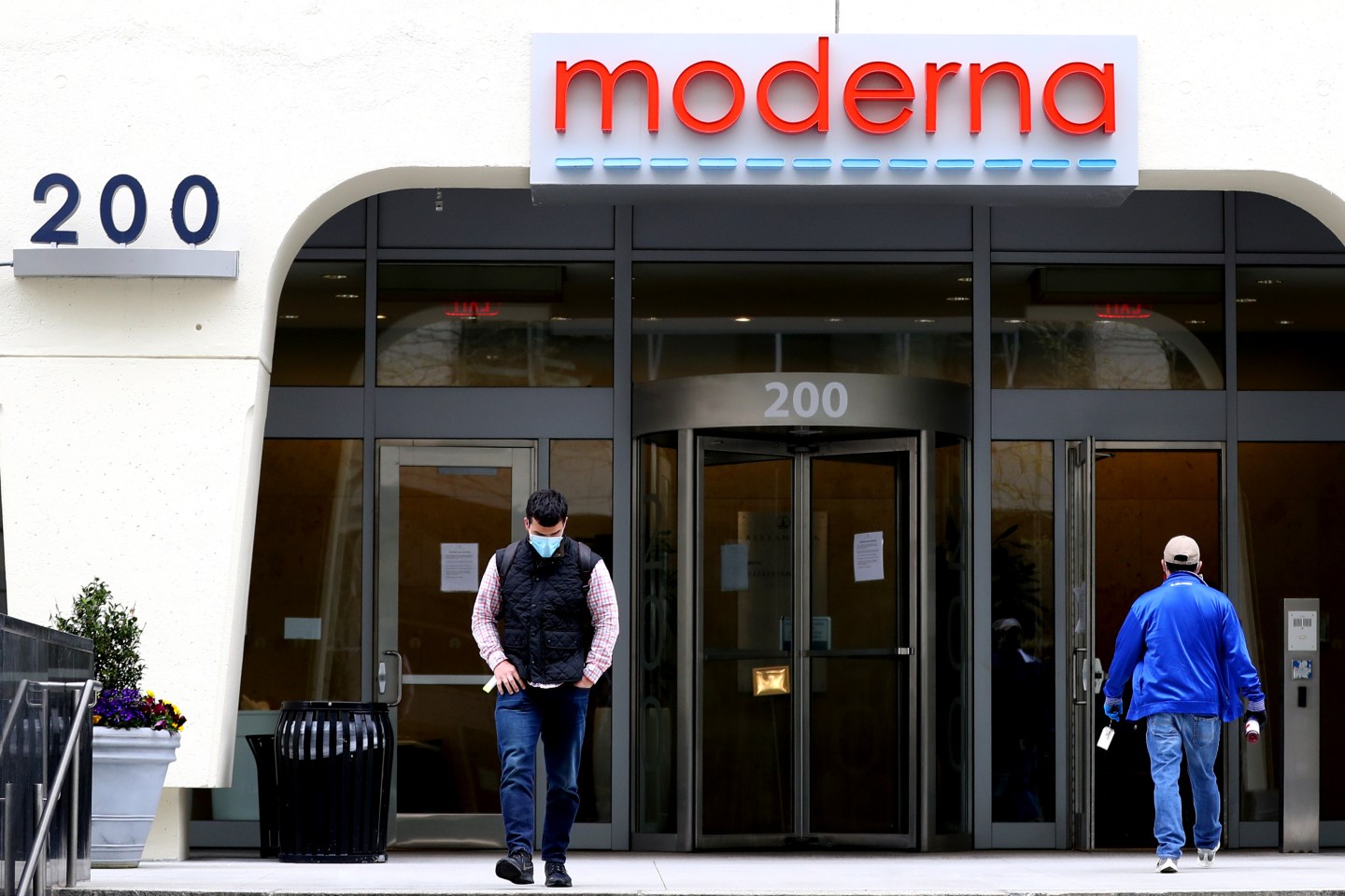 A view of Moderna headquarters on May 08, 2020 in Cambridge, Massachusetts. Moderna was given FDA approval to continue to phase 2 of Coronavirus (COVID-19) vaccine trials with 600 participants.
