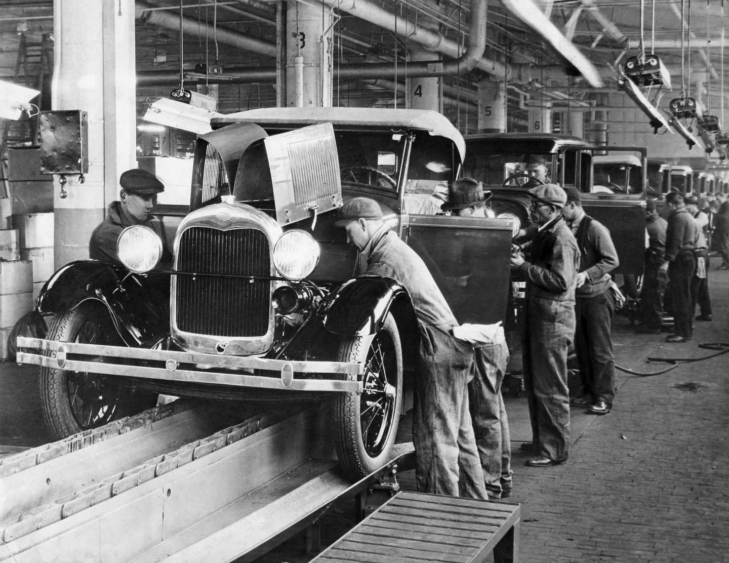 The transformational Ford assembly line is redesigned by the pandemic (Photo by ullstein bild via Getty Images)