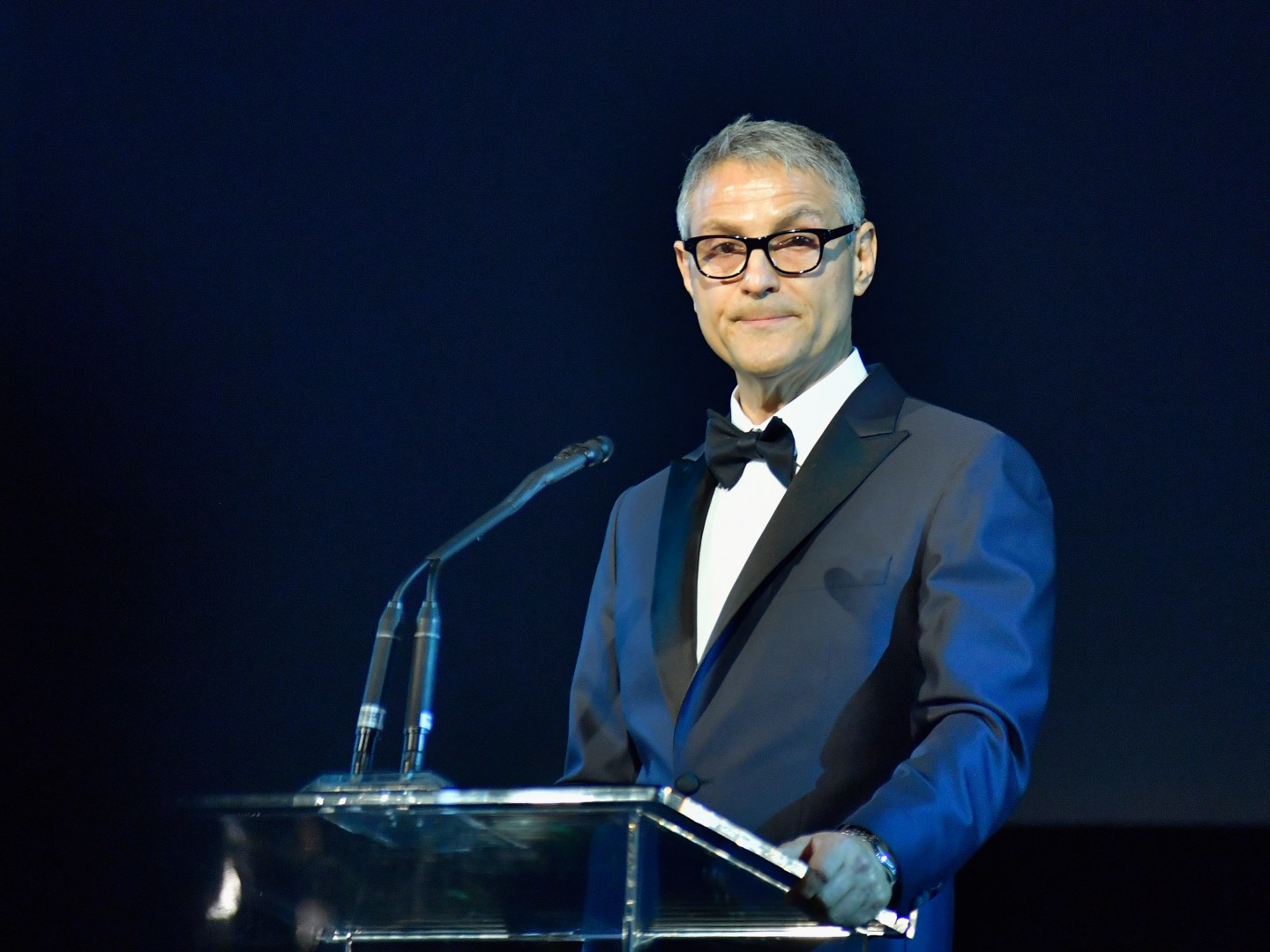 Endeavor CEO Ari Emanuel speaks onstage during the 2017 LACMA Art + Film Gala Honoring Mark Bradford and George Lucas at LACMA on November 4, 2017 in Los Angeles.