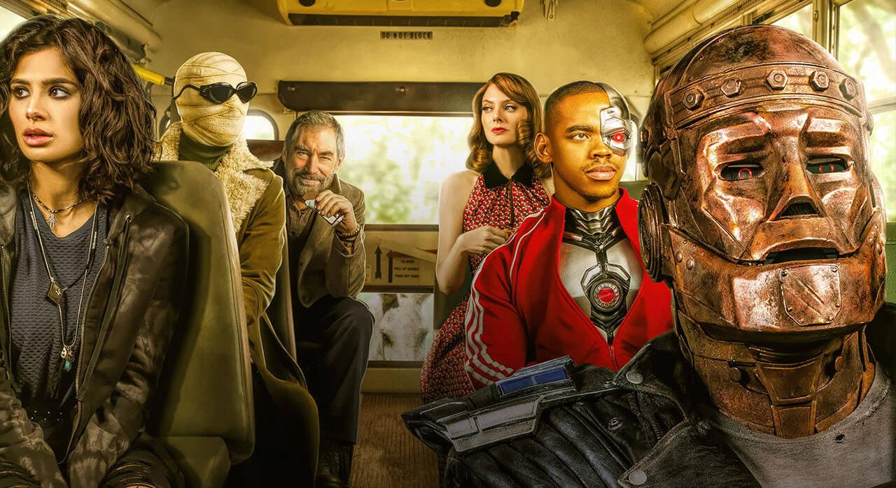 A promotional image for the DC Comics show "Doom Patrol."