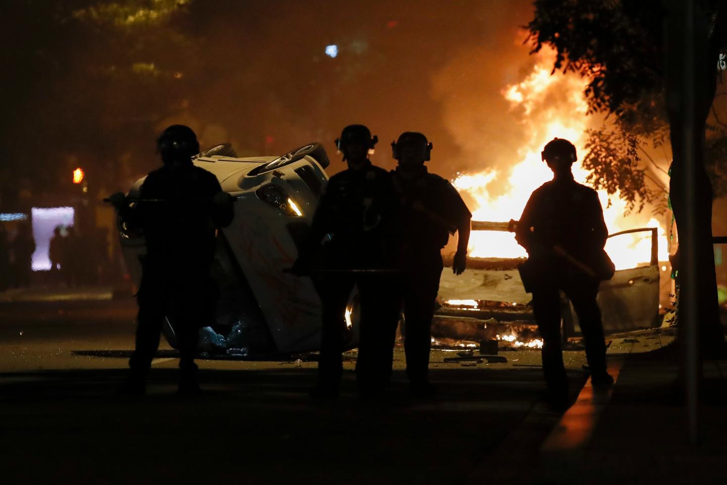 A look at the antifa movement Trump is blaming for violence