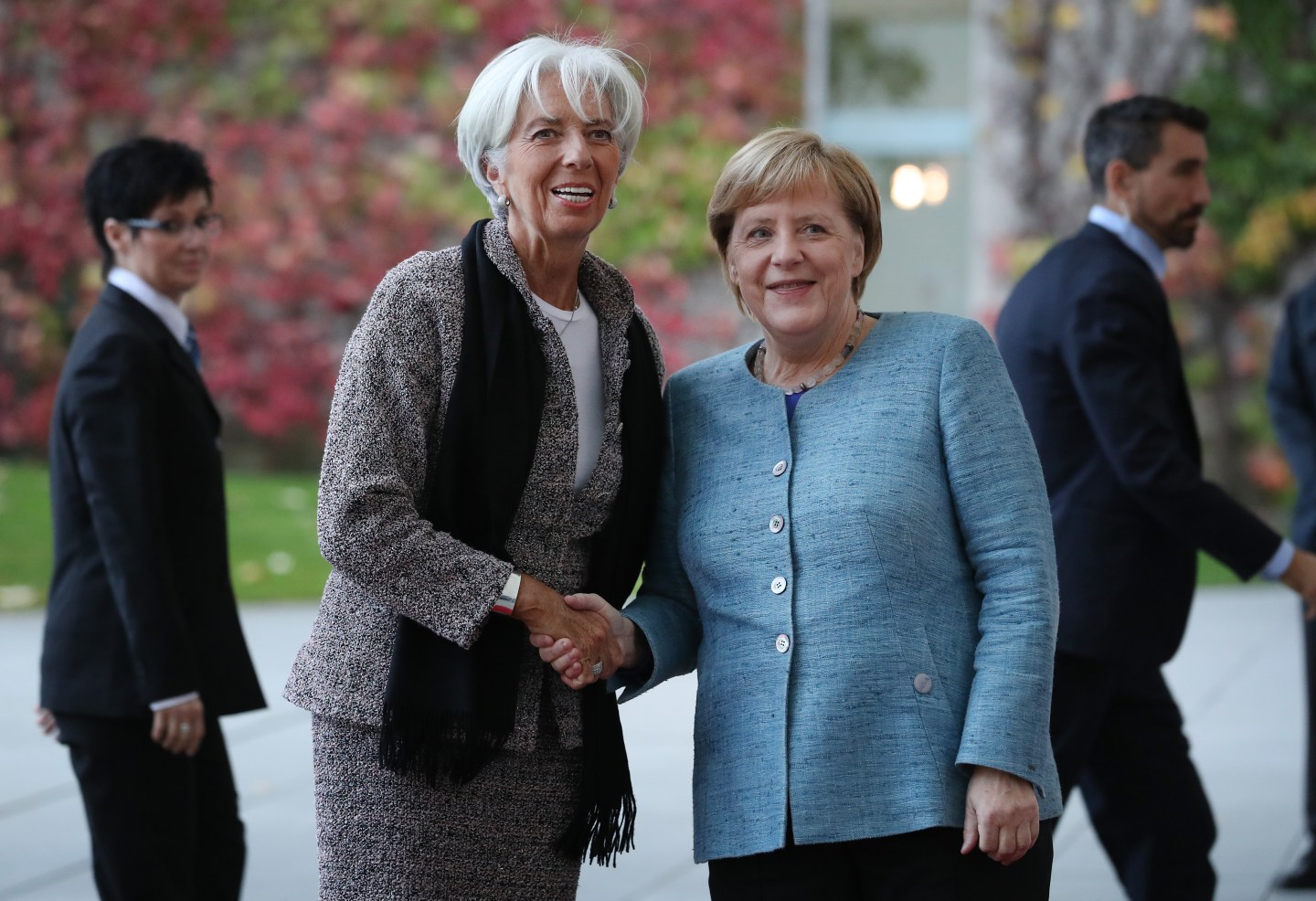 Angela Merkel and Christine Lagarde