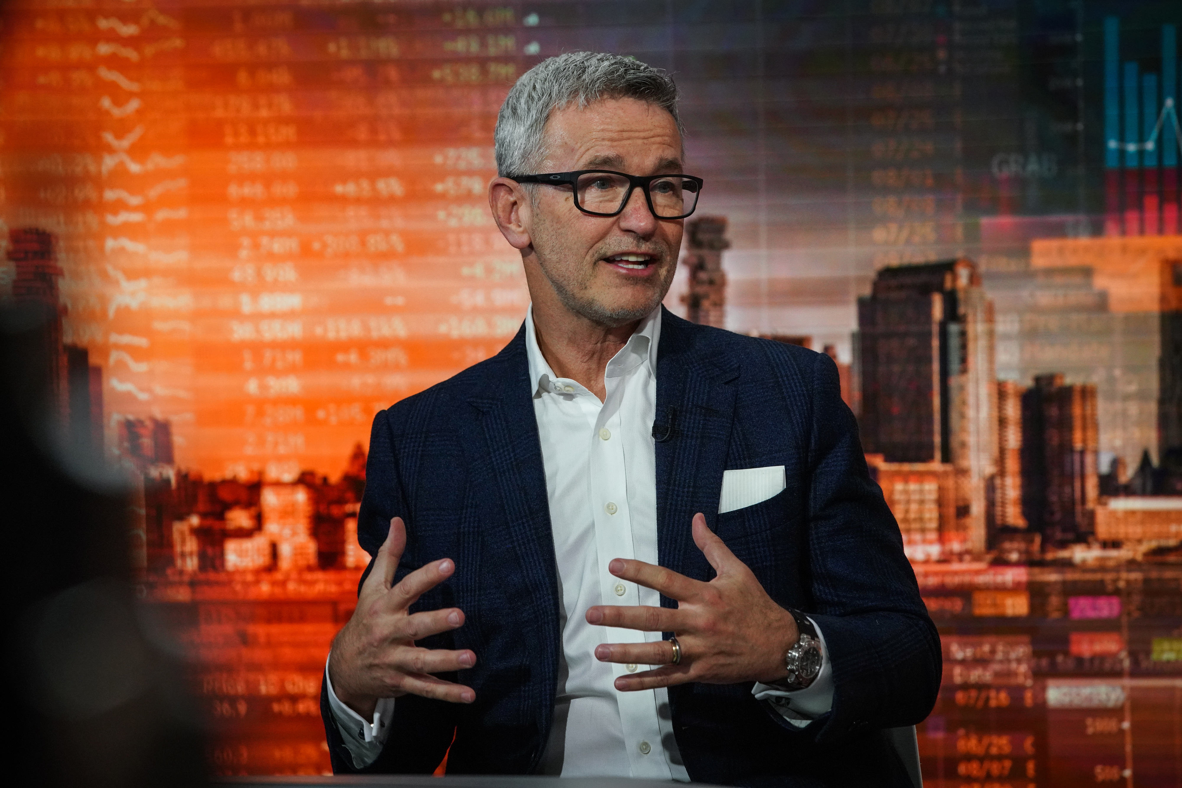 Jerome Griffith, president and chief executive officer of Lands' End Inc., speaks during a Bloomberg Television interview in New York, U.S., on Thursday, March 21, 2019. Christopher Goodney—Bloomberg via Getty Images