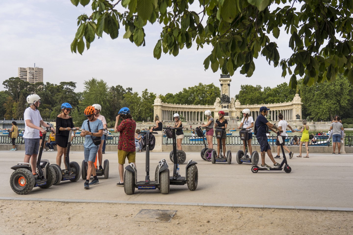 Tourists on Segways