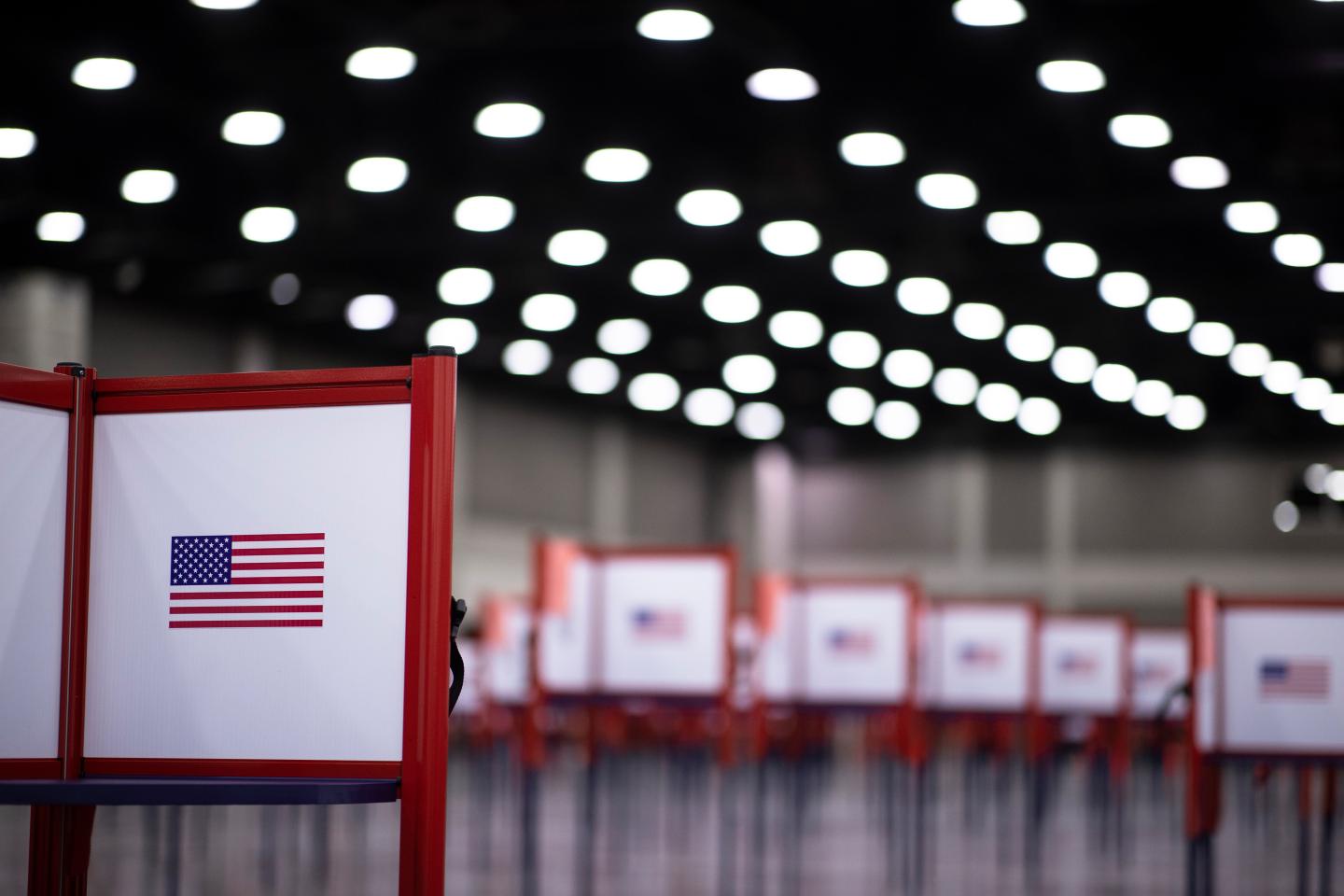 Polling booths in Louisville, Kentucky 2020