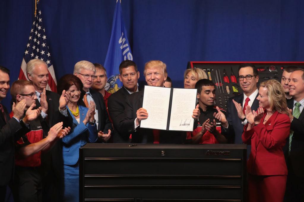 President Trump Visits Snap-On Tools In Kenosha, Wisconsin