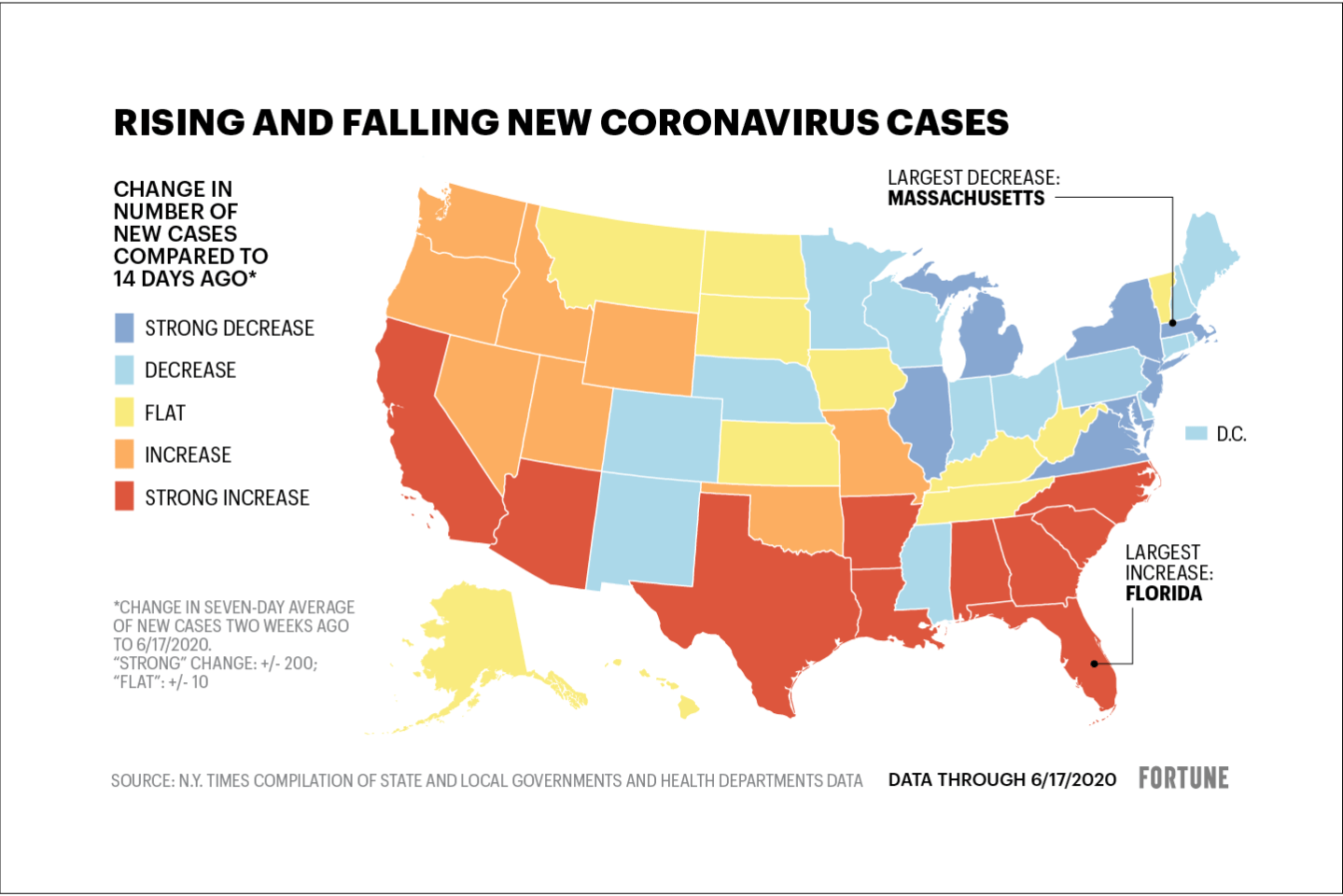 U.S. map shows Covid-19 new cases