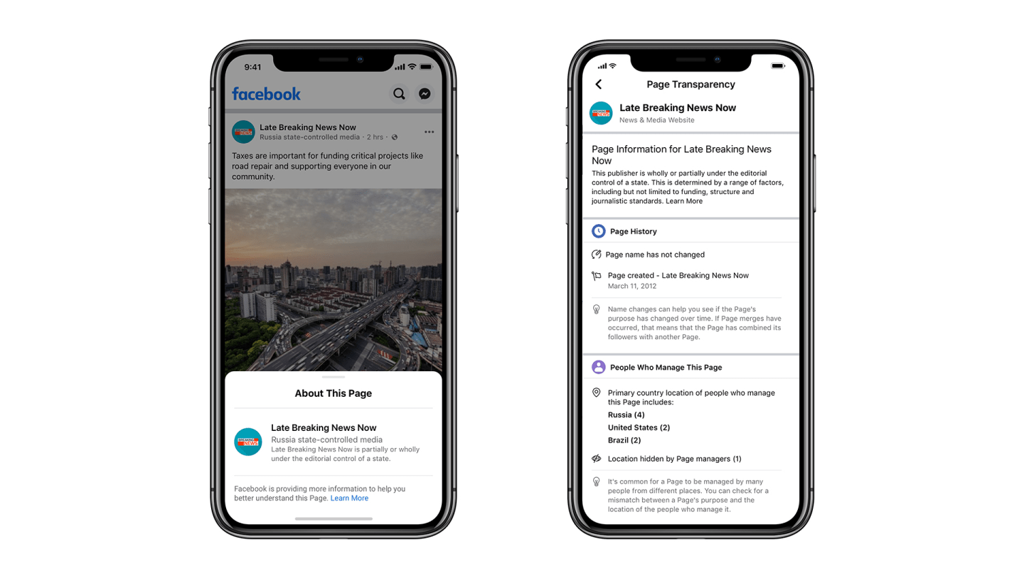 Facebook to label state-owned media outlets’ posts, pages, and ads