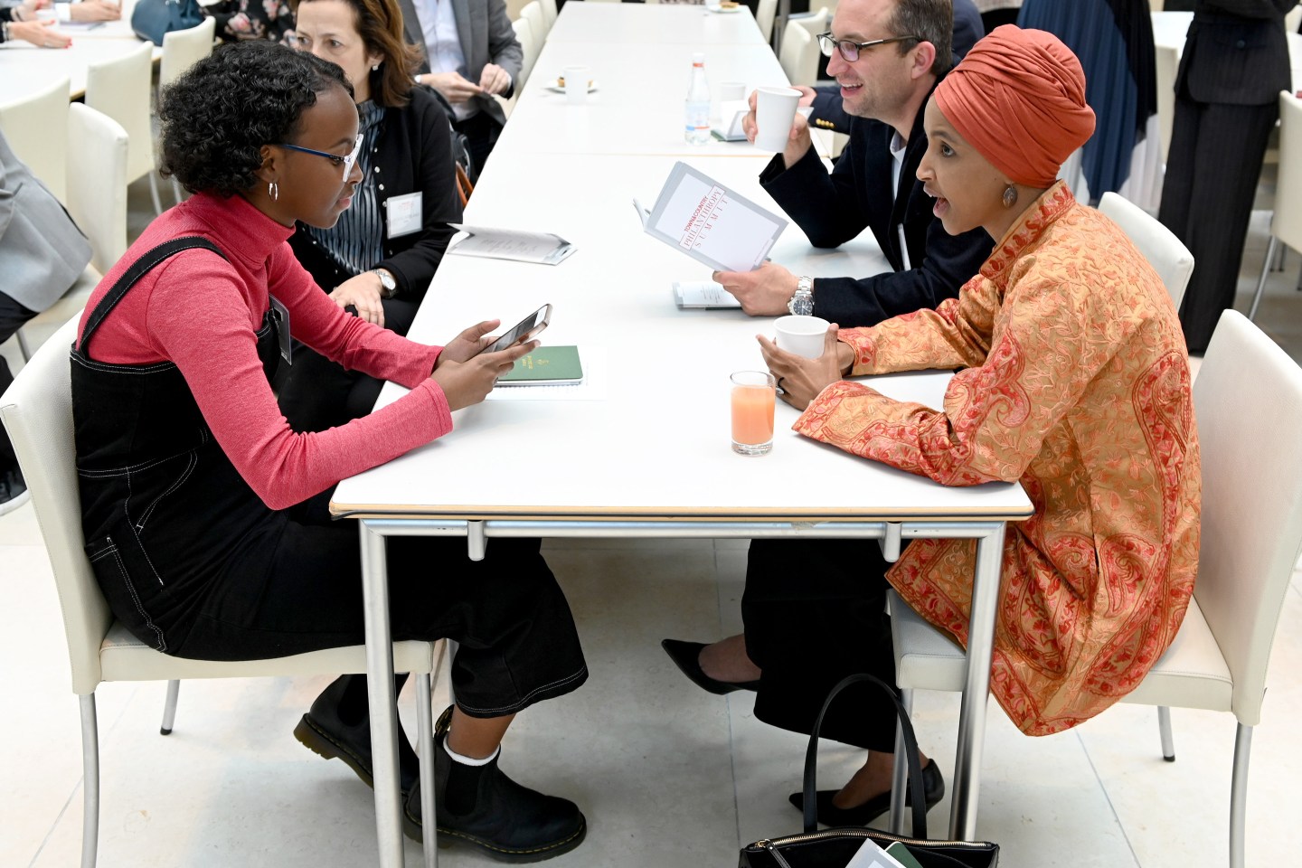 Rep. Ilhan Omar (D-Min) with her daughter Isra Hirsi in 2019.