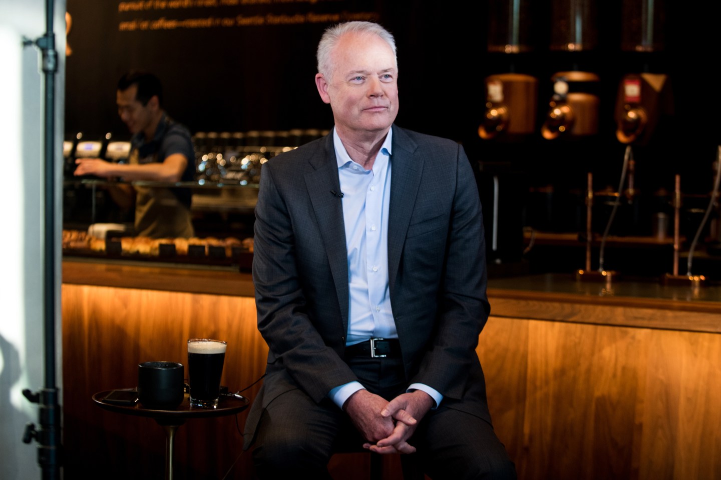Starbucks CEO Kevin Johnson discussed operating the global beverage giant amid a pandemic.