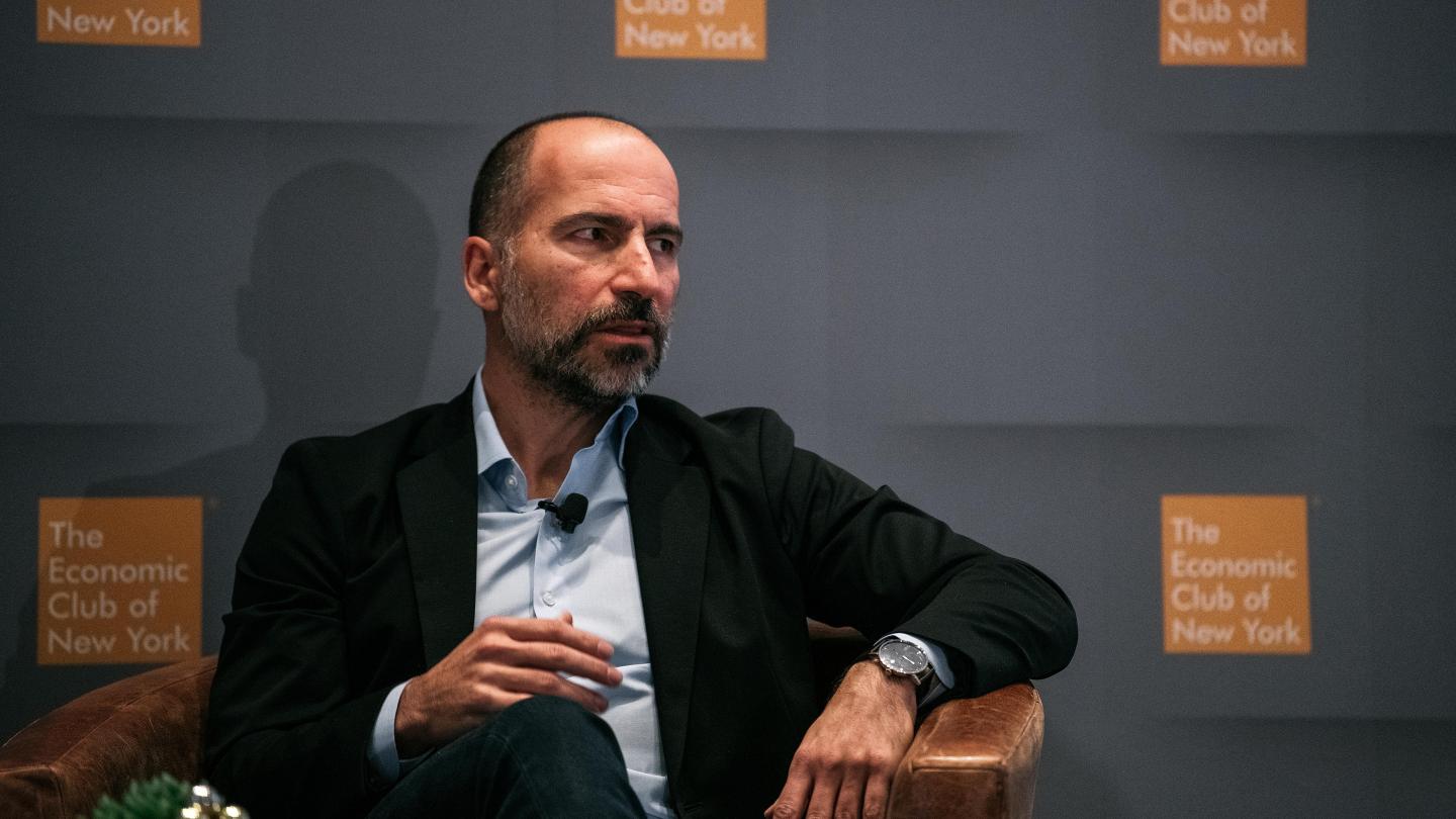 Uber CEO Dara Khosrowshahi Speaks At The Economic Club Of New York