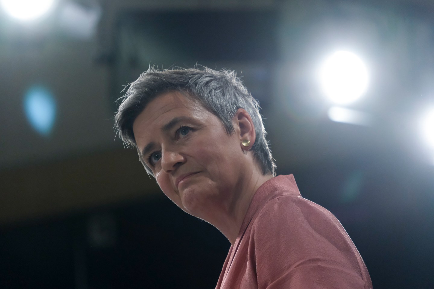 EU Commissioner for A Europe Fit for the Digital Age - Executive Vice President Margrethe Vestager talks to media during a press conference following the weekly EU Commission meeting in the Berlaymont, the EU Commission headquarters on June 17, 2020 in Brussels, Belgium.