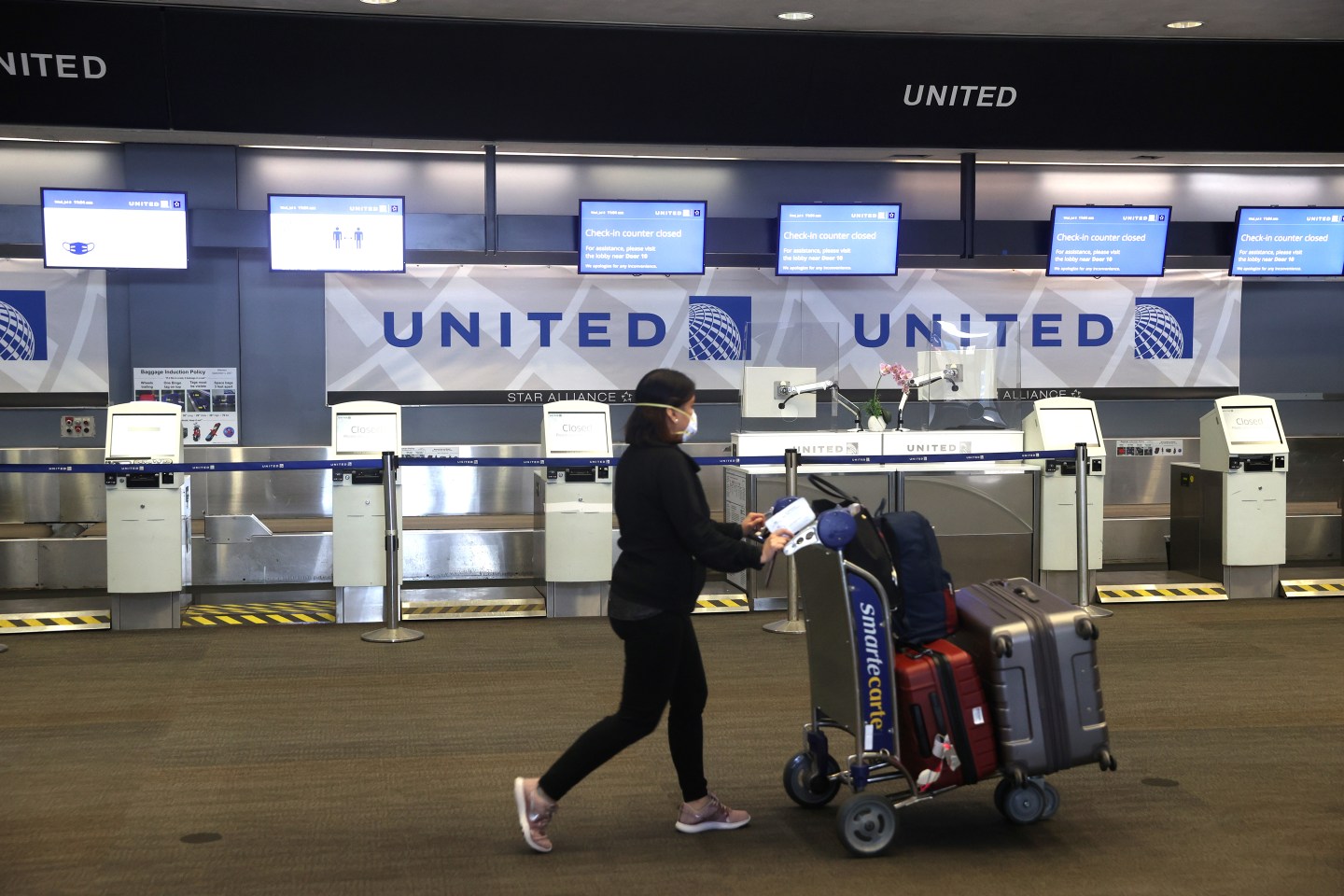 United Airlines in a pandemic slump.