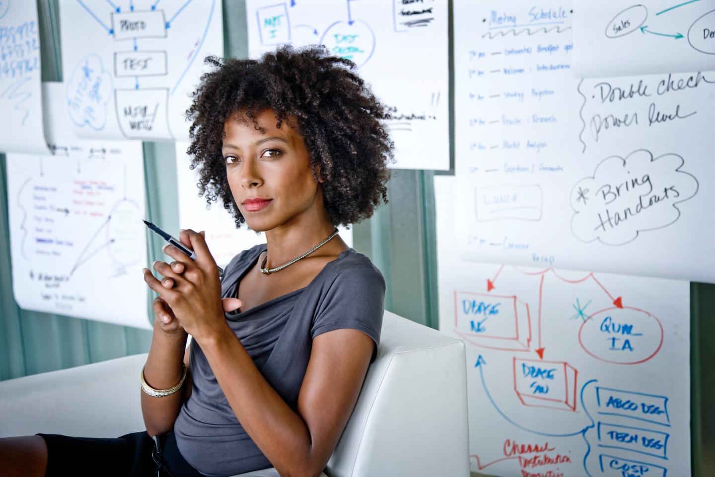 Black woman at the office