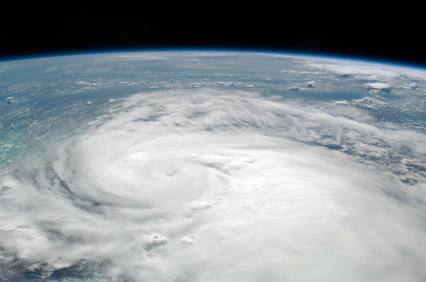Satellite image of tropical storm Fay
