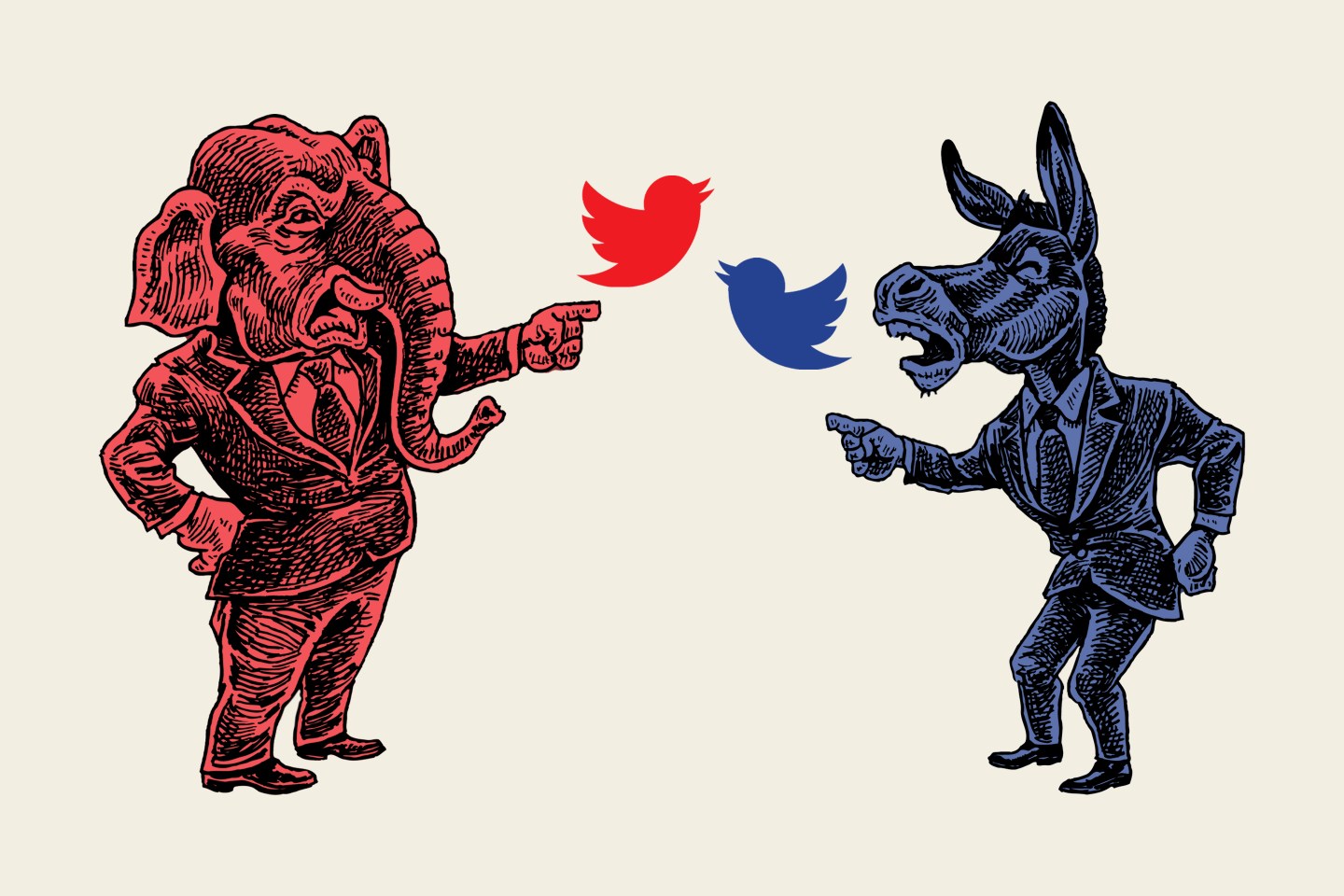 Republican-Democrats-Twitter Usage