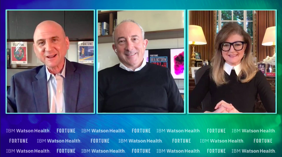 Fortune Brainstorm Health co-chairs Clifton Leaf, David Agus, and Arianna Huffington kick off the first-ever virtual edition of the annual conference on July 7, 2020.