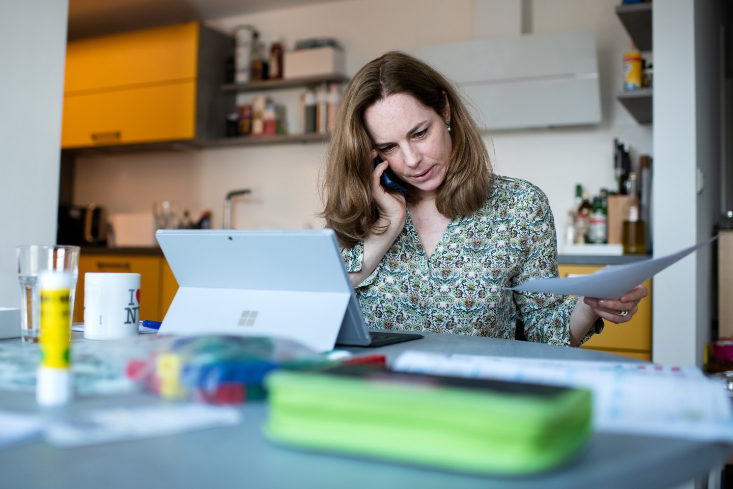 Woman-Home Office-Job Stability