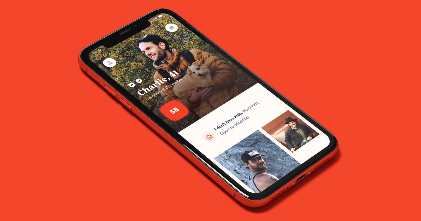 Sample profile from the new Heybaby dating app