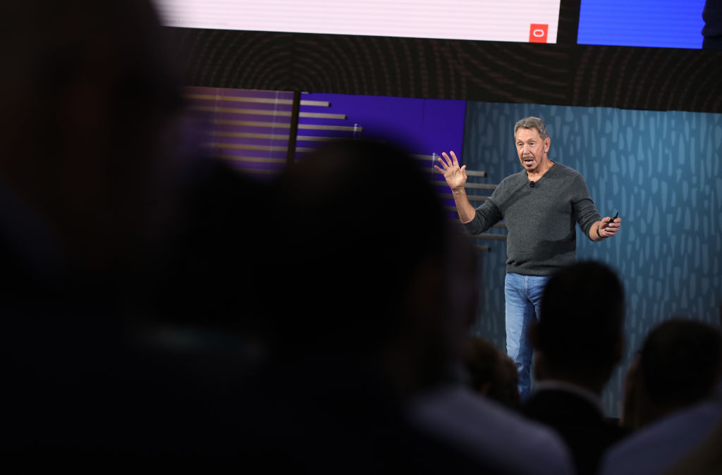 Oracle Founder Larry Eliison Delivers Keynote At Oracle OpenWorld