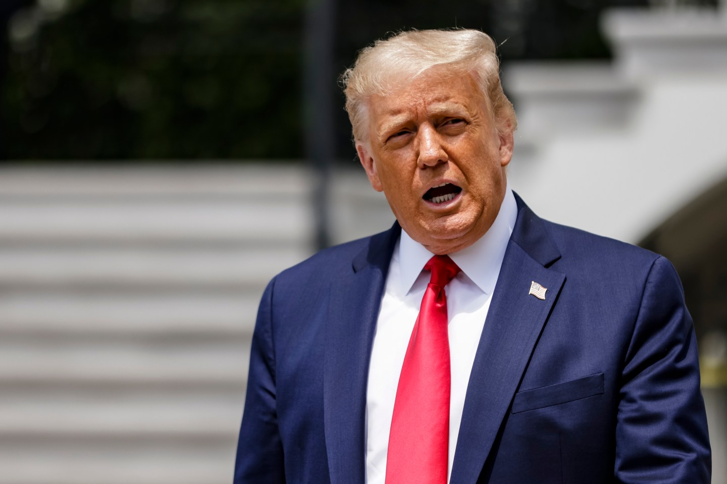 President Donald Trump speaking on August 6, 2020 in Washington, D.C.