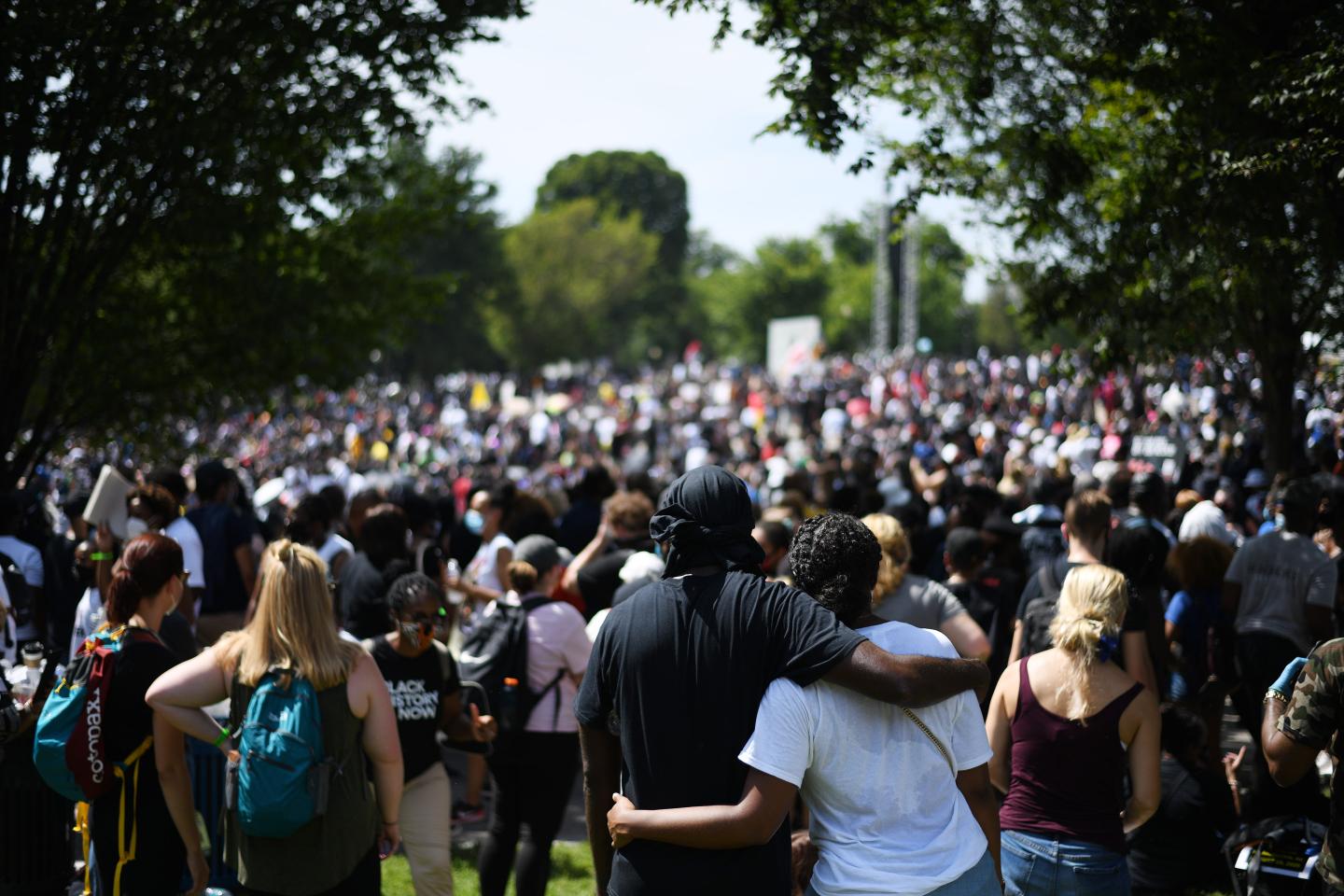 Thousands gather in Washington to protest police violence against Black Americans