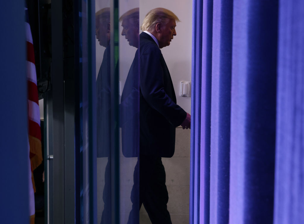 President Trump Holds A Press Briefing At The White House