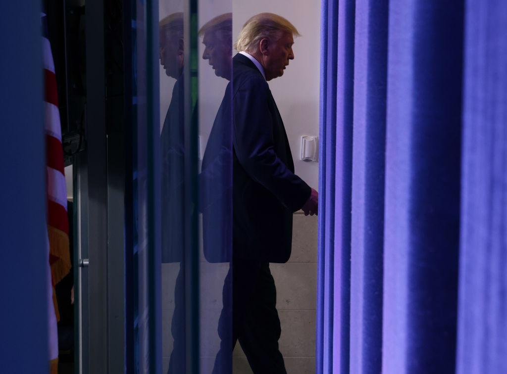 President Trump Holds A Press Briefing At The White House