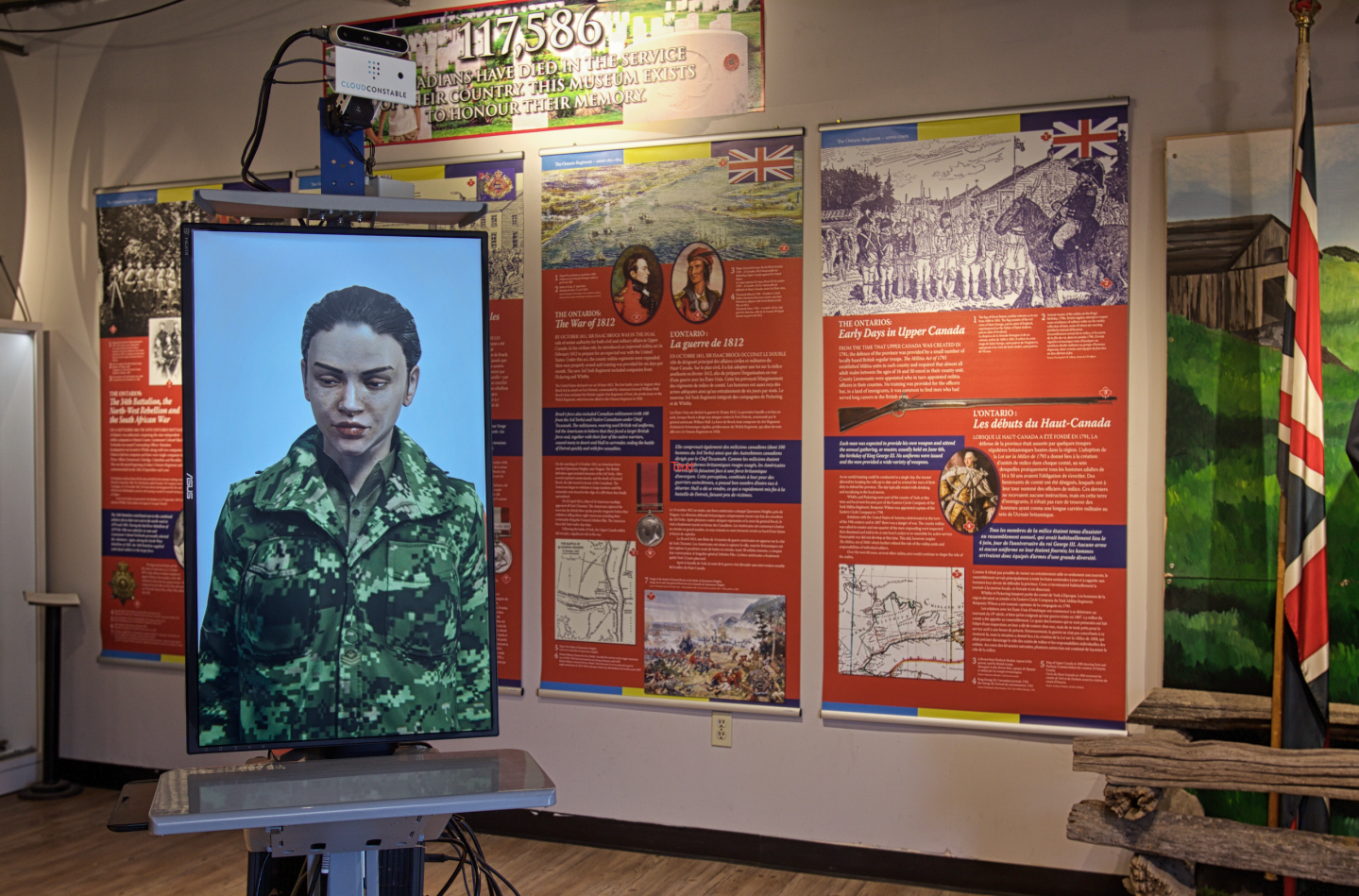 The next time people visit the Ontario Regiment RCAC Museum in Canada to see tanks and artillery from World War II, a virtual avatar named Master Corporal Lana will welcome them in.