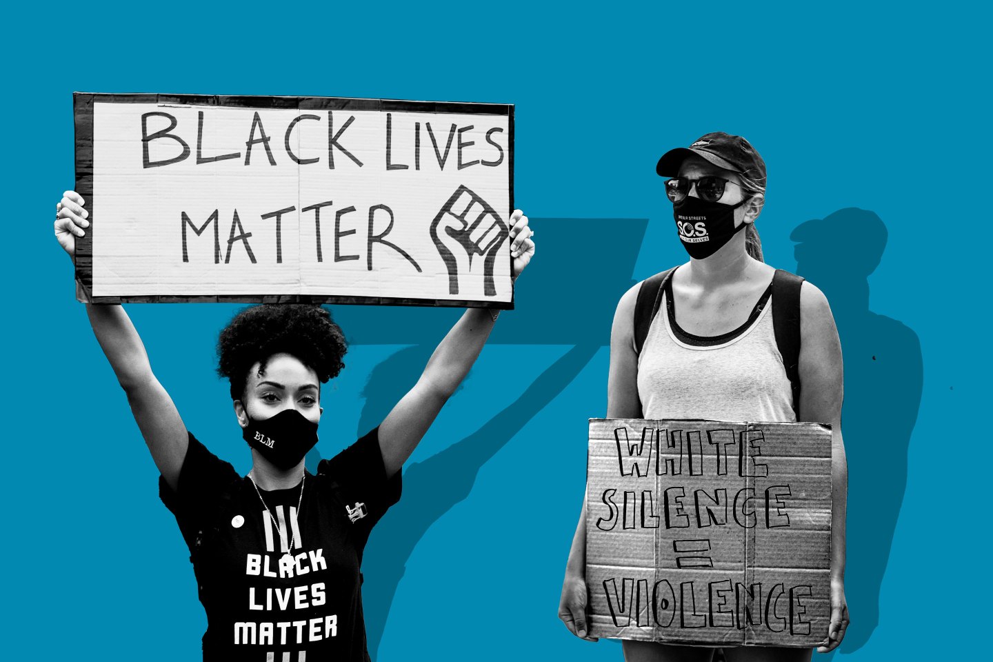 Protesters hold placards with anti-racism messages during the Million People March demonstration in London, Britain, Aug. 30, 2020. Hundreds of demonstrators took to the streets of west London on Sunday in the Million People March to protest against systemic racism in the UK. (Photo by Ray Tang/Xinhua via Getty) (Xinhua/Ray Tang via Getty Images)
A participant holding a White Silence = Violence sign at the protest. Gays Against Guns (GAG), the direct action, gun violence prevention group formed by members of LGBTQ communities and allies, held a day of action protest in New York Citys Union Square to call attention to the violent, bloody cycle of death that Americans are witnessing on a constant repeat setting: The Cycle of Death that has emerged at the nexus of white supremacist policing, the Black Lives Matter movement, the Alt-Right, white supremacist militia movement, and American gun culture. (Photo by Erik McGregor/LightRocket via Getty Images)