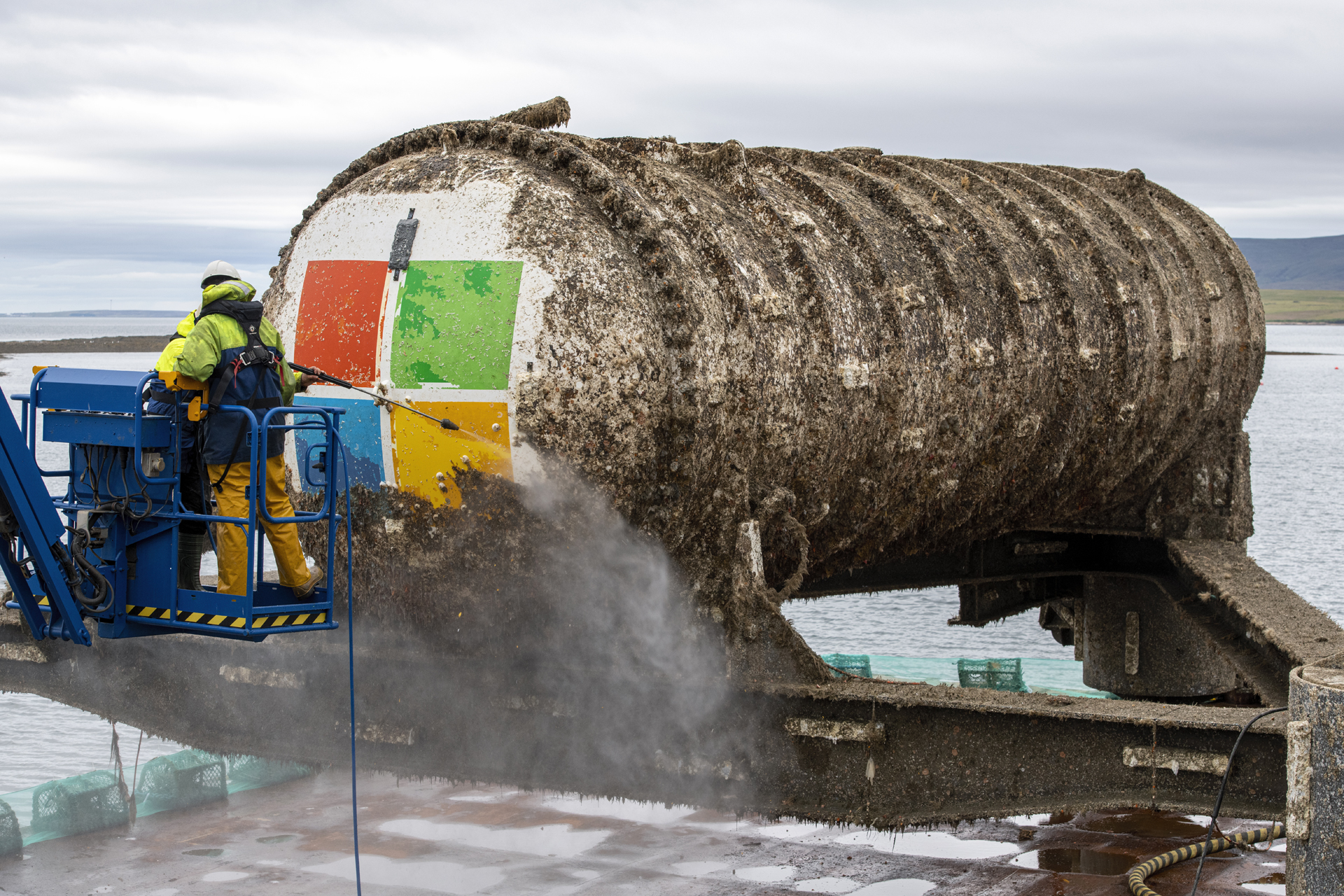 Project Natick, vessel retrieval at Stromness, Orkney, from Tuesday 7th to Wednesday 15th of July 2020.