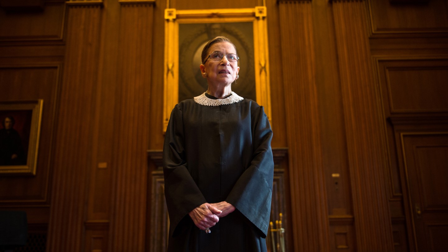 Supreme Court Justice Ruth Bader Ginsburg, photographed in the East conference room at the U.S. Supreme Court in Washington, D.C., on Friday, August 30, 2013. Nikki Kahn/The Washington Post via Getty Images