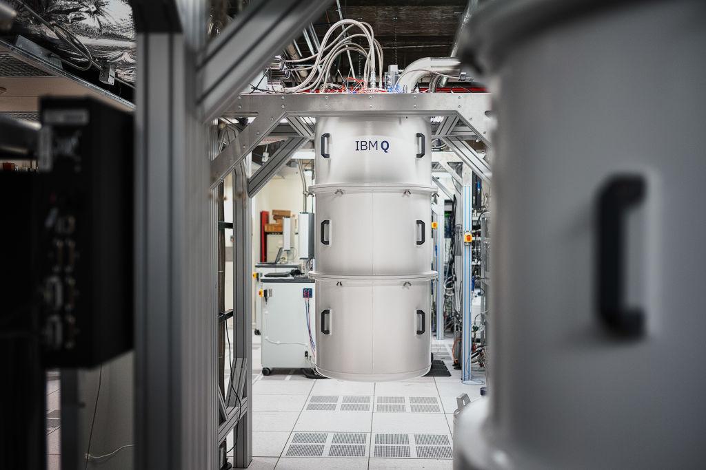 Photo of IBM quantum computer.