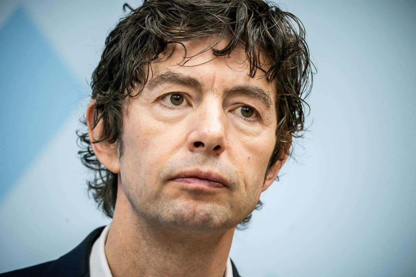 Christian Drosten, director of the Institute of Virology at Berlin's Charite hospital, gives a press conference in Berlin on March 26, 2020.