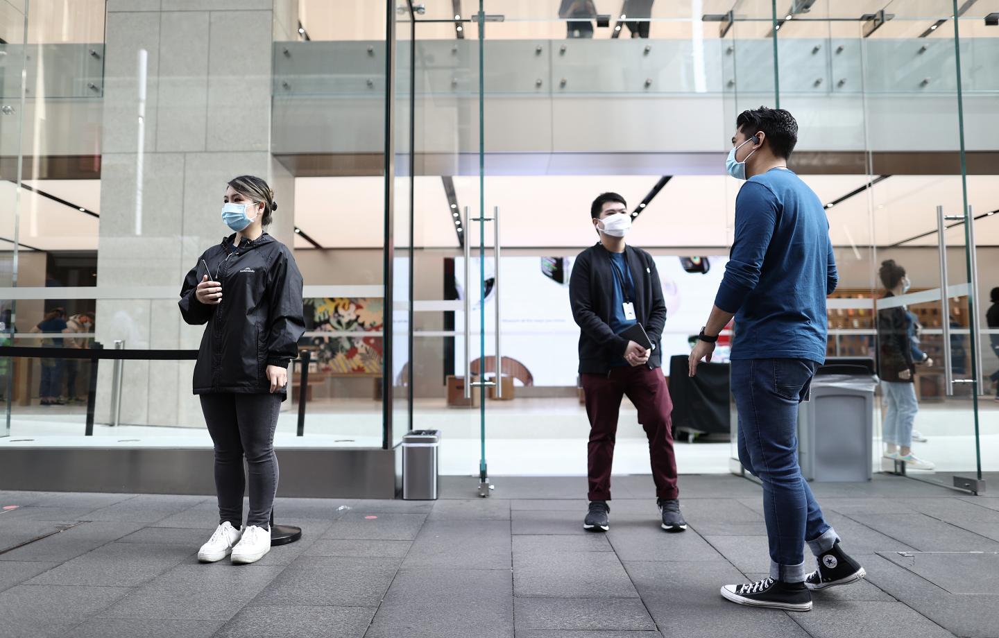 Apple has developed special face masks for employees
