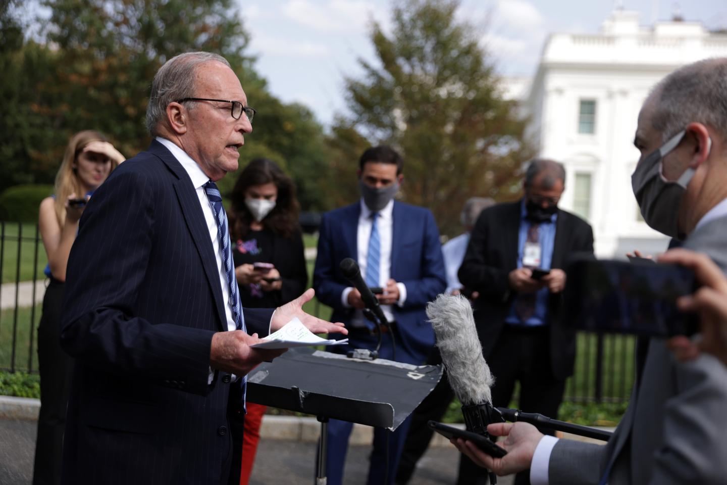 White House Economic Adviser Larry Kudlow Speaks To The Media