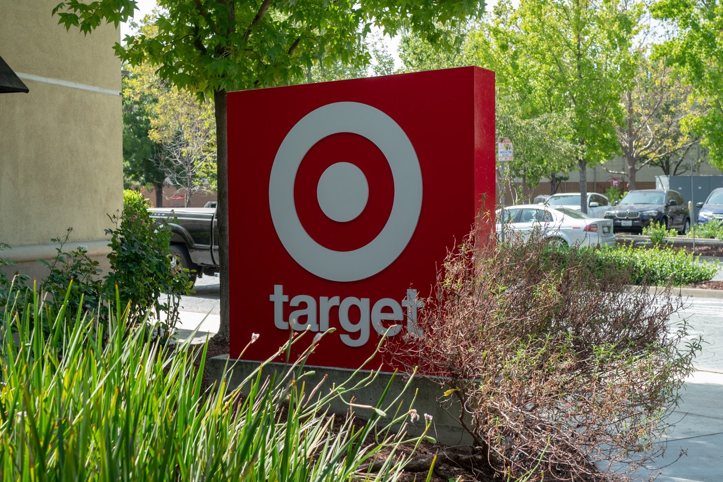 Close-up of sign for Target retail store, San Ramon, California, September 18, 2020. (Photo by Smith Collection/Gado/Getty Images)
